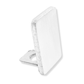 Заглушка торцевая FDPA-501, для опорного профиля 19х13х2, нержавейка/белый