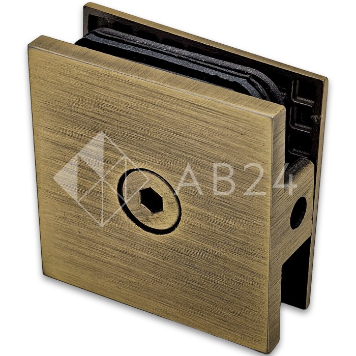 Коннектор для стекла Бета FDK-22, стена-стекло 90°, нержавейка/бронза