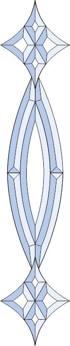 Бевелс AV374 (13 элементов) 136 х 680 мм