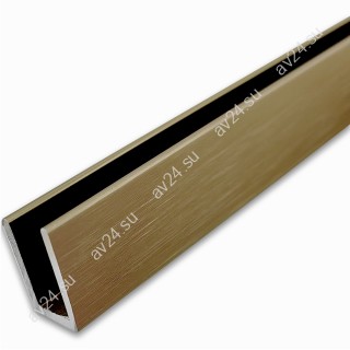 Профиль для стекла FDPA-51.3 с дефектом, 19х12х1,75, длина 3 м, алюминий/бронза 