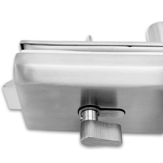 Замок FKZ-35 для стеклянной двери ключ/защелка, нержавейка/матовый