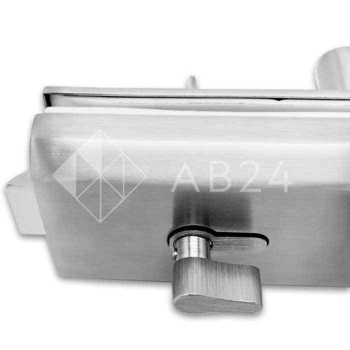 Замок FKZ-35 для стеклянной двери ключ/защелка, нержавейка/матовый