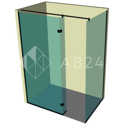 Душевая перегородка DK-503P в опорном профиле