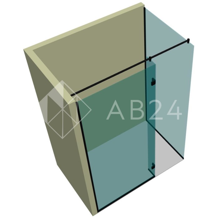 Душевая перегородка DK-503P в опорном профиле