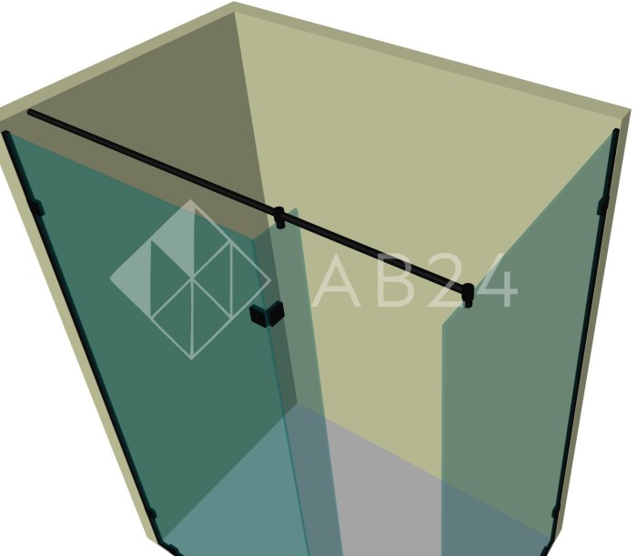 Душевая перегородка DK-503P в опорном профиле