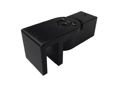 Держатель стекла FDC-50, 15х15 торцевой 0°-180°, нержавейка/черный