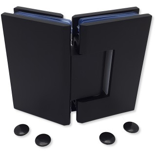 Петля Альфа α FDP-14 стекло-стекло 135°, цинк/черный