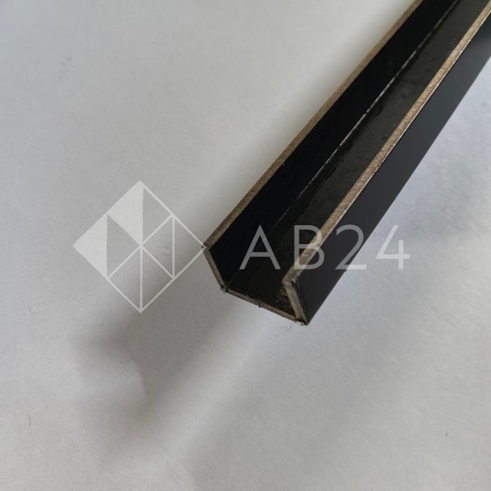 Поручень FOP-210, 16.8x13 под стекло 12 мм длина 4 м, нержавейка/черный