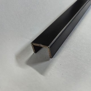 Поручень FOP-210, 16.8x13 под стекло 12 мм длина 4 м, нержавейка/черный