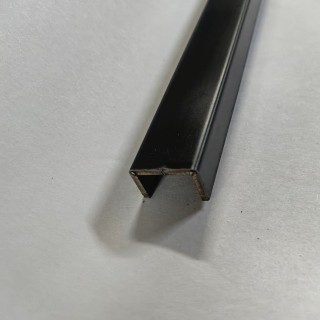 Поручень FOP-210, 16.8x13 под стекло 12 мм длина 4 м, нержавейка/черный