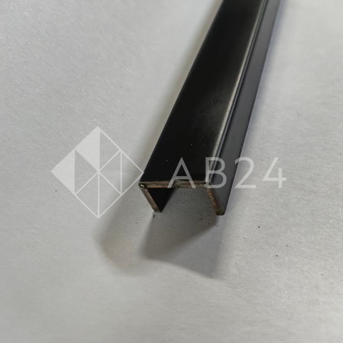 Поручень FOP-210, 16.8x13 под стекло 12 мм длина 4 м, нержавейка/черный