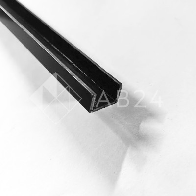 Поручень FOP-210, 16.8x13 под стекло 12 мм длина 4 м, нержавейка/черный