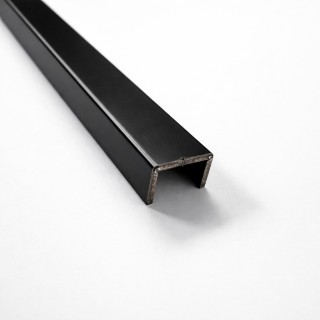 Поручень FOP-210, 16.8x13 под стекло 12 мм длина 4 м, нержавейка/черный