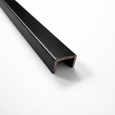 Поручень FOP-210, 16.8x13 под стекло 12 мм длина 4 м, нержавейка/черный