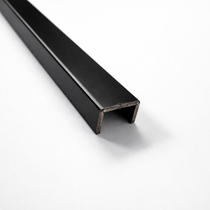 Поручень FOP-210, 16.8x13 под стекло 12 мм длина 4 м, нержавейка/черный