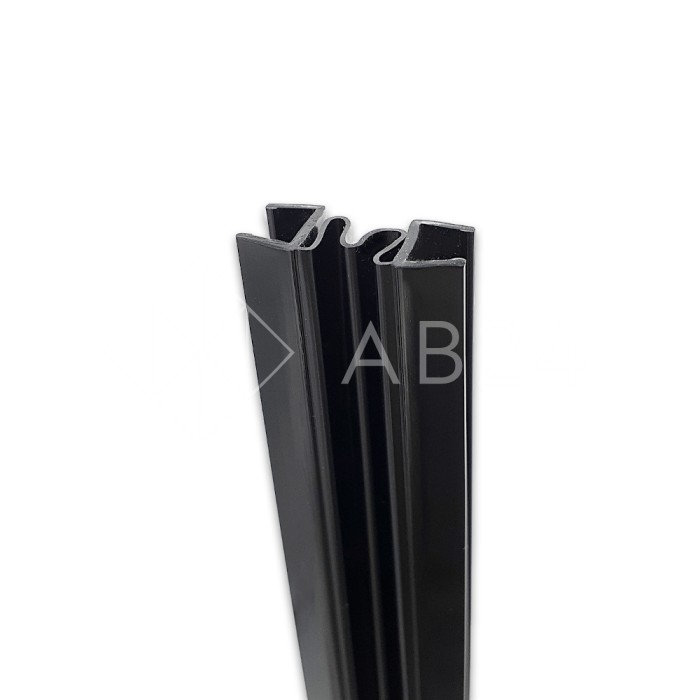 Уплотнитель ПРЕМИУМ гармошка черный 2.5 м под стекло 8 мм FDPP-410.8