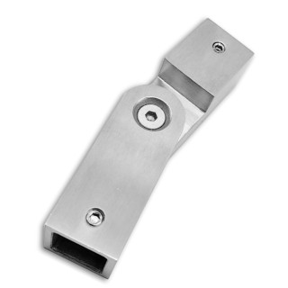 Соединитель FDC-57 трубы 15х15 регулируемый 90°-180°, нержавейка/матовый