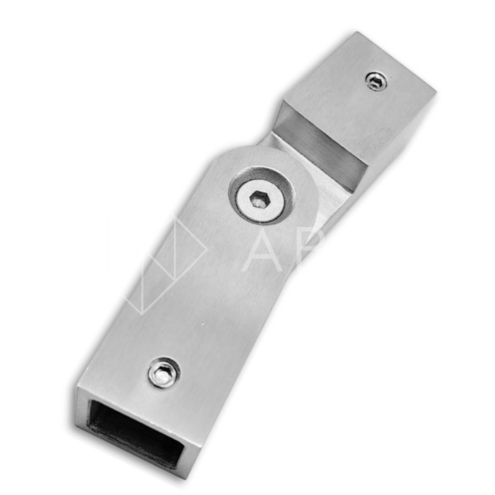 Соединитель FDC-57 трубы 15х15 регулируемый 90°-180°, нержавейка/матовый