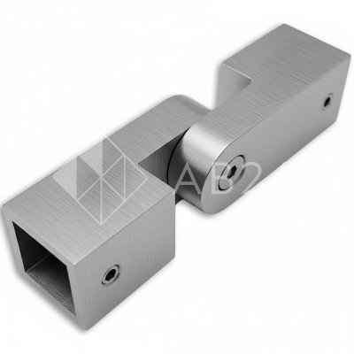 Соединитель FDC-57 трубы 15х15 регулируемый 90°-180°, нержавейка/матовый