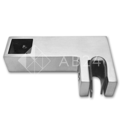 Держатель стекла FDC-55 сквозной 15х15 горизонтальный, нержавейка/матовый