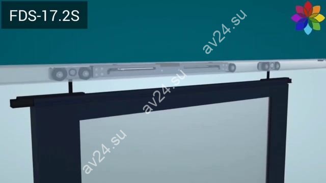 Комплект раздвижной системы DSK-170.5 AL/BL синхро, на 2 двери (2С+2) в проем, алюминий/черный
