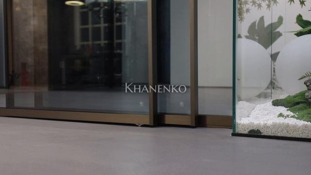 Комплект угловой раздвижной системы DSK-193.6.1 AL/BL, 3х3 двери, скрытое крепление в потолок или проем, алюминий/черный