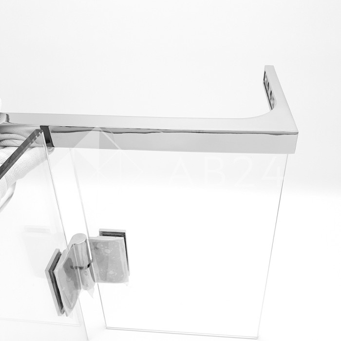 Угловой стабилизатор FDK-1R-DEF Диор с дефектом стена-стекло 90° правый, нержавейка/полированный