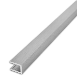 FDPA-60.3-DEF AL/SSS: Профиль с дефектом для стекла 10 мм 19х14,5х2, длина 3 м, алюминий/матовый