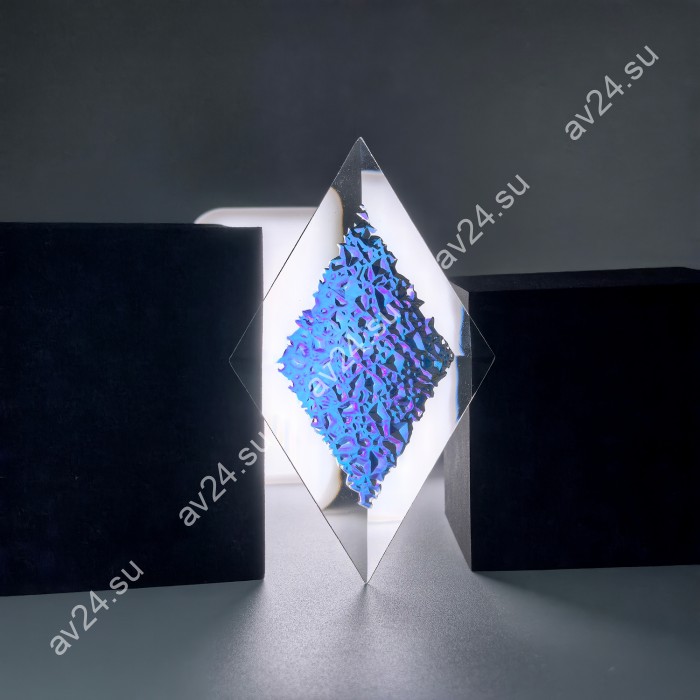 Бевелс AV17 дихроичный ромб 76 х 127 мм бриллиант