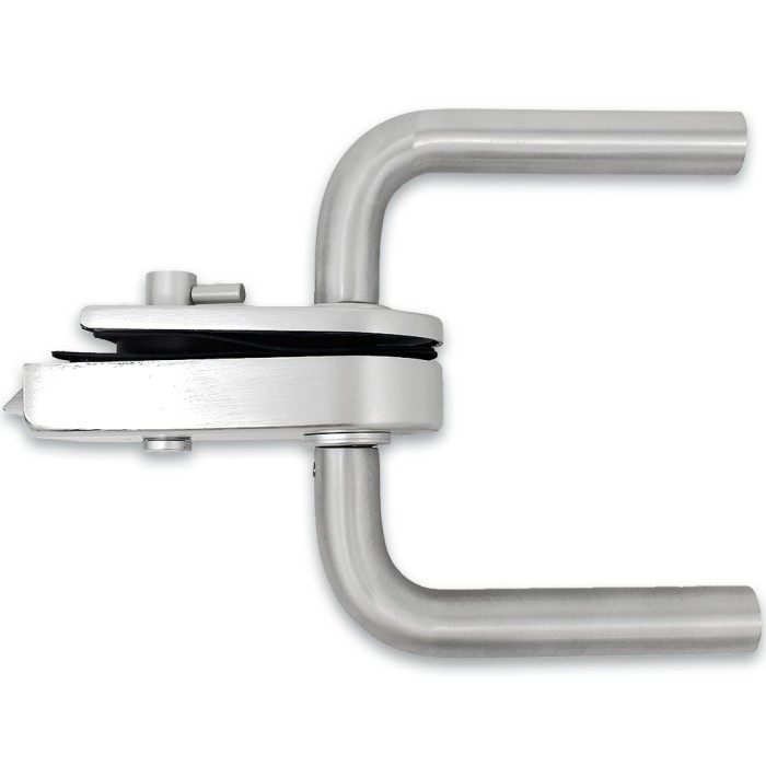 Замок сантехнический FMZ-32.1 с дефектом для двери из стекла, с притвором, алюминий/анодированный