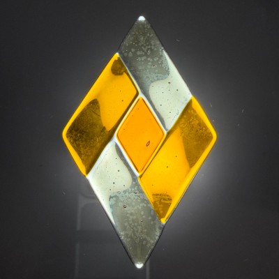 Фьюзинг ромб DFTP 004 желтого цвета, 7,6 см х 12,7 см