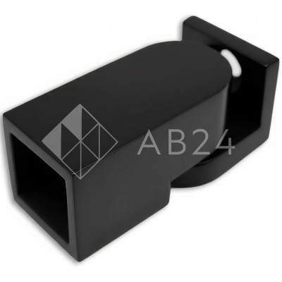 Крепление FDC-51 трубы 15х15 к стене 0°-180°, нержавейка/черный