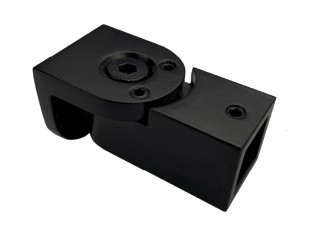 Крепление FDC-51 трубы 15х15 к стене 0°-180°, нержавейка/черный