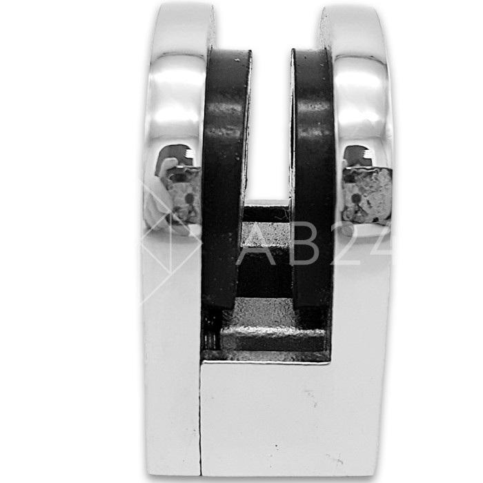 Крепление стекла FKK-82, 46х40х25 к плоской трубе или полу, литое, нержавейка/полированный