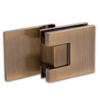 Петля FDP-190 стена-стекло 90° с крышками с бок. креплением, латунь/бронза