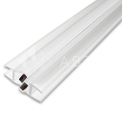 Уплотнитель магнитный узкопрофильный ПРЕМИУМ 135°, 180° прозрачный с белым магнитом 2.5 м под стекло 8 мм FDPP-811.8