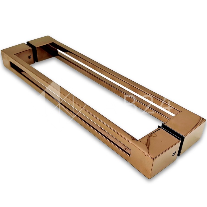 Ручка скоба FDR-89-DEF с дефектом 30х10х300х1.0 мм, нержавейка/розовое золото