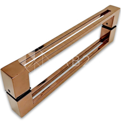 Ручка скоба FDR-89-DEF с дефектом 30х10х300х1.0 мм, нержавейка/розовое золото