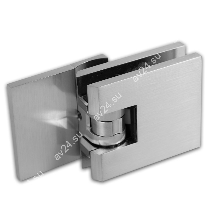 Петля Афродита FDP-230 стена-стекло 90° с крышками, латунь/матовый