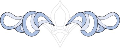 Бевелс AV197 фрамужный (8 элементов) 424 х 171 мм