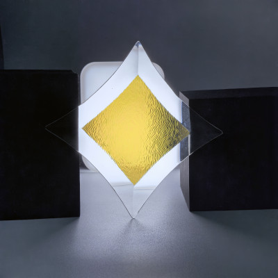 Бевелс AV172 дихроичная звезда 125 х 125 мм желтая шиншилла