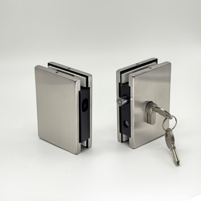 Защелка FKZ-43 с ответной частью на стекло, нержавейка/матовый