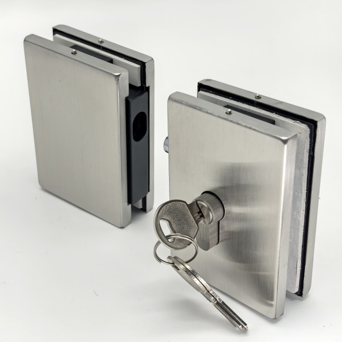 Защелка FKZ-43 с ответной частью на стекло, нержавейка/матовый