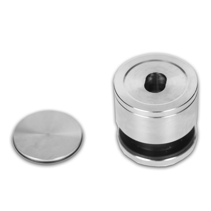 Точечное крепление FKK-27 с дефектом, с крышкой 19-26 мм без зенковки Ø35 мм регулируемое для стекла 10 мм, нержавейка/матовый