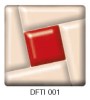 Фьюзинг квадрат DFTI 001 красно-розового цвета, 6 см