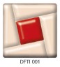 Фьюзинг квадрат DFTI 001 красно-розового цвета, 6 см