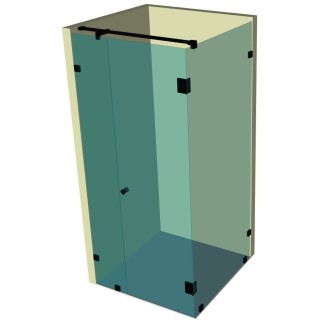 Душевая кабина угловая DK-208K на коннекторах
