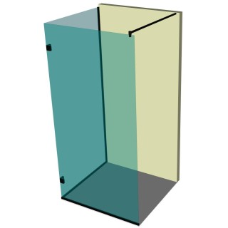 Душевая перегородка DK-504P в опорном профиле