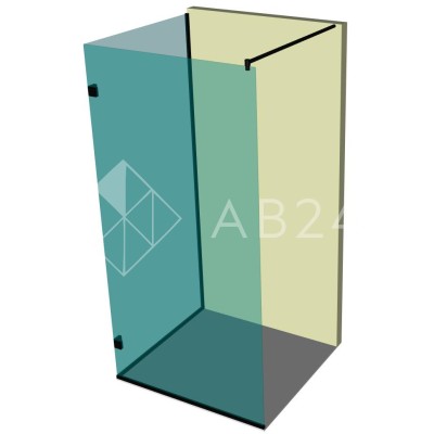 Душевая перегородка DK-504P в опорном профиле