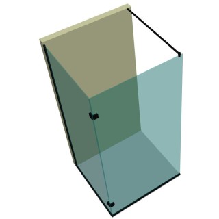 Душевая перегородка DK-504P в опорном профиле